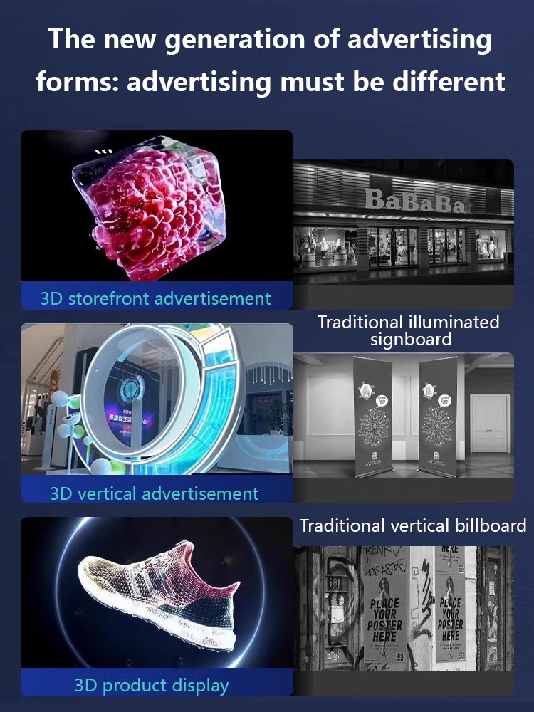 Holographic LED fan projector