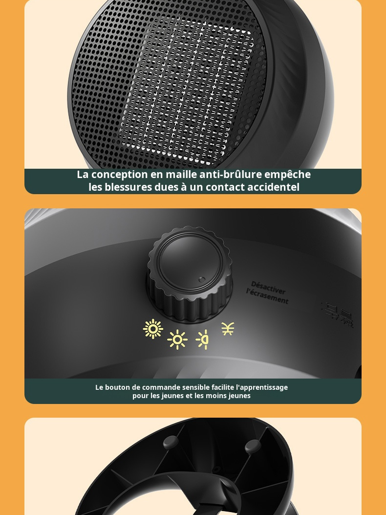 Nouveau chauffage vertical domestique bureau petit chauffage ventilateur électrique modèle économise