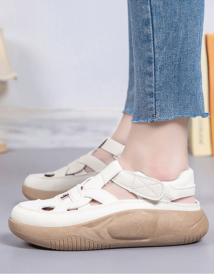 マジックテープレディース厚底シューズ