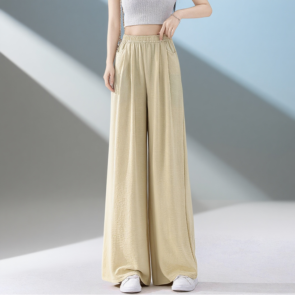 ハイウエストアイスシルクワイドパンツ