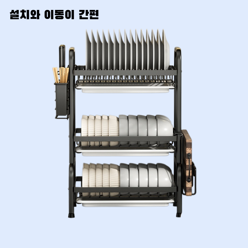 주방 멀티 수납 선반 – 탁상용 찬장 정리 용품