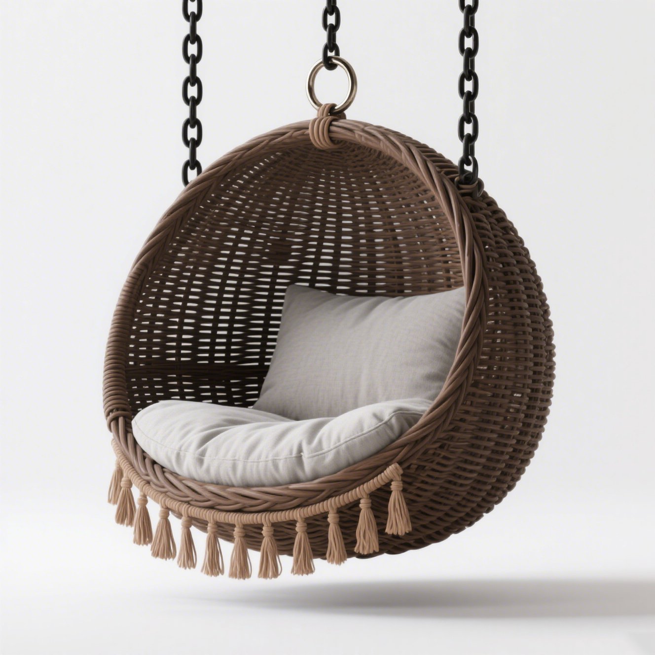 Houpací závěsný koš Ptačí hnízdo na zahradě