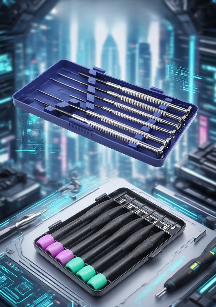 Durable screwdriver set for spectacles