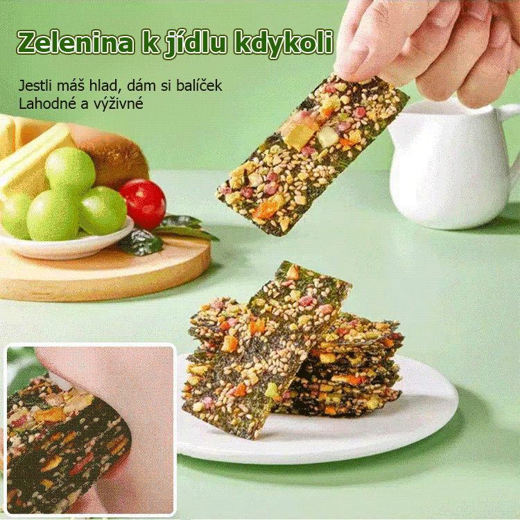 Výživné ovoce a zeleninové mořské řasy křupavé