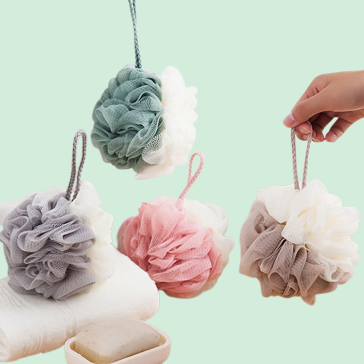 Color matching bath flower soft bathing tool