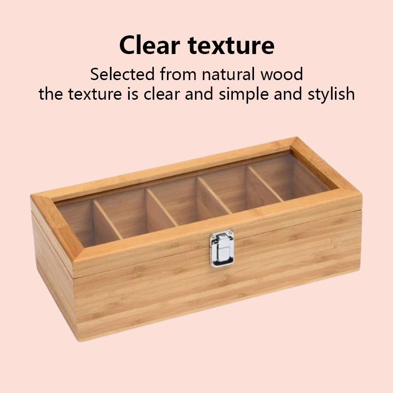 Bamboo Tea Bag Storage Box