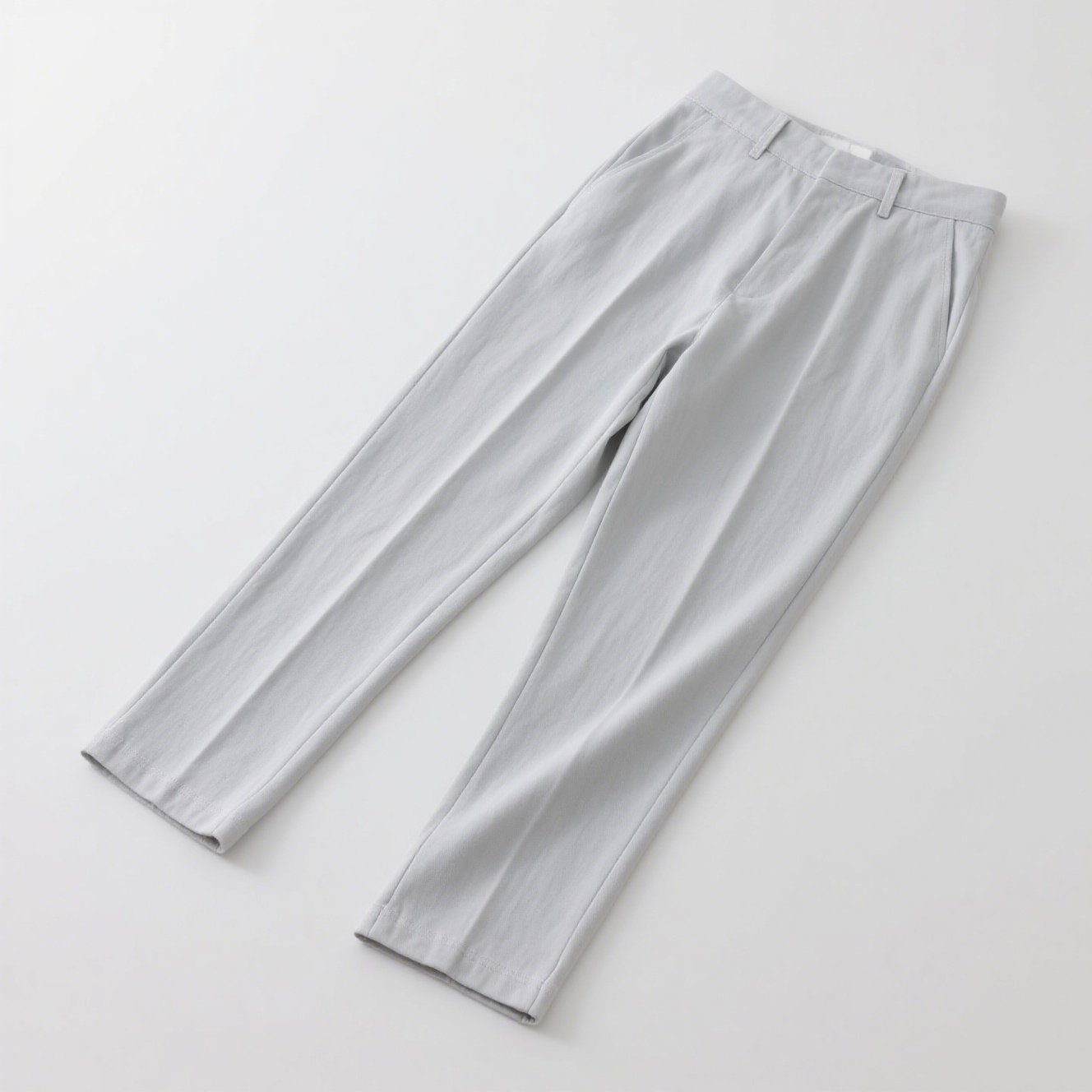 ストレートシルエットコットンリネンパンツ