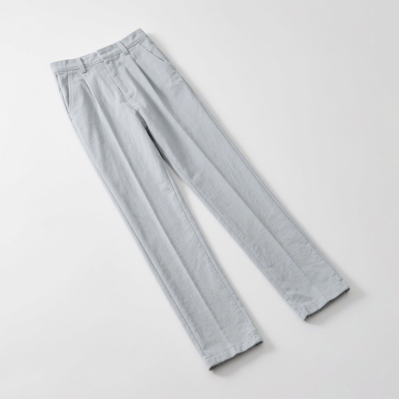 ストレートシルエットコットンリネンパンツ全体画像