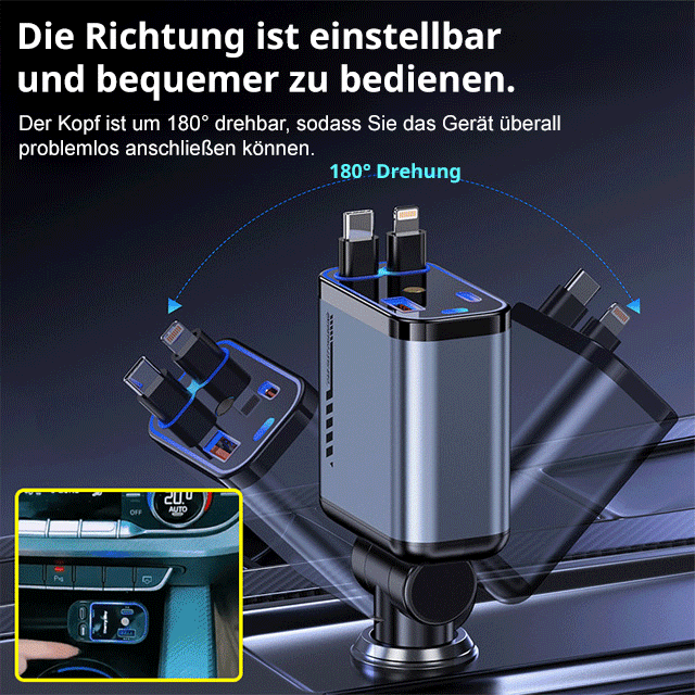 Sternenhimmel-Projektorlampe mit eingebautem Autoladegerät.