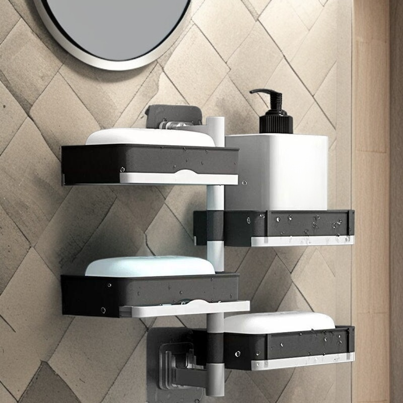 펀치 없이 벽에 설치된 아스팔트 비누함