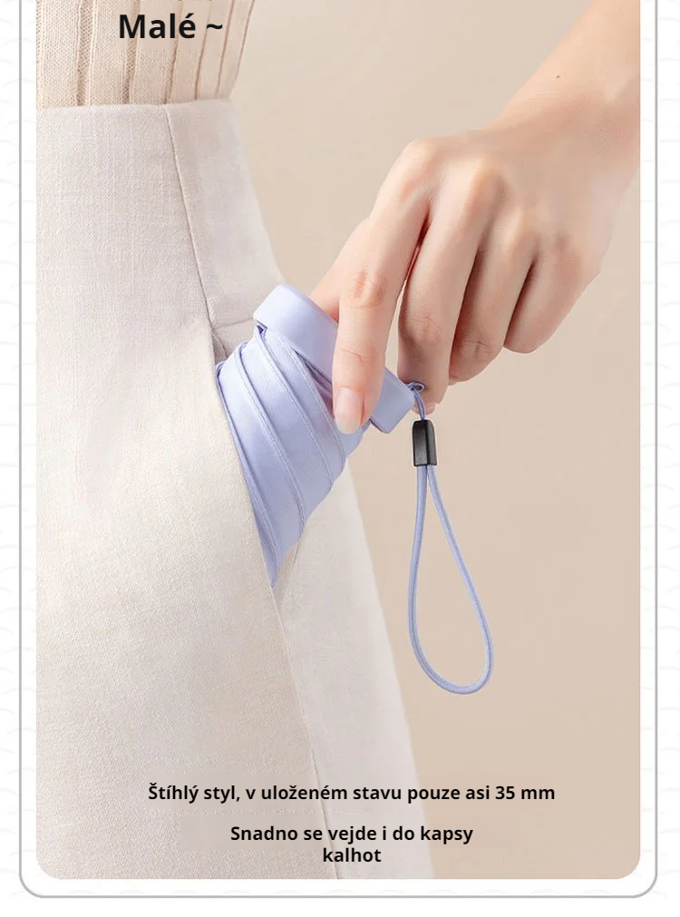 Mini deštník v moderním designu pro každodenní použití