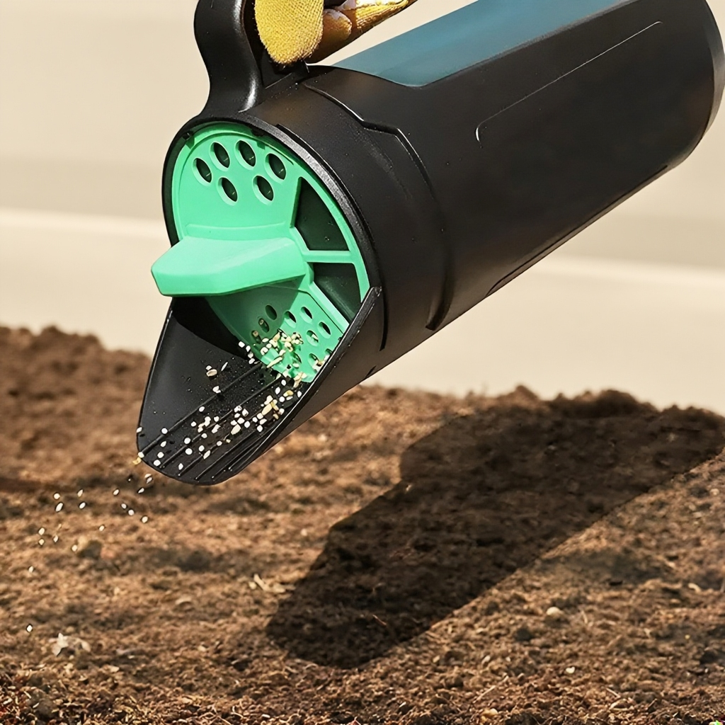 Garten Rasen Gemüse Saatgut Sämaschine Aussaattopf 2,5L Aussaattopf + Aussaatschaufel Gartenarbeit L