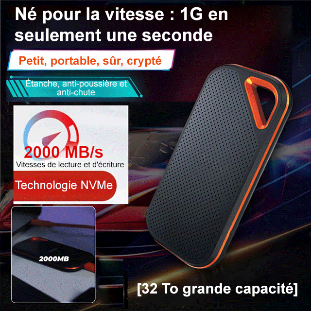【32 To ultra-haute capacité】disque dur externe