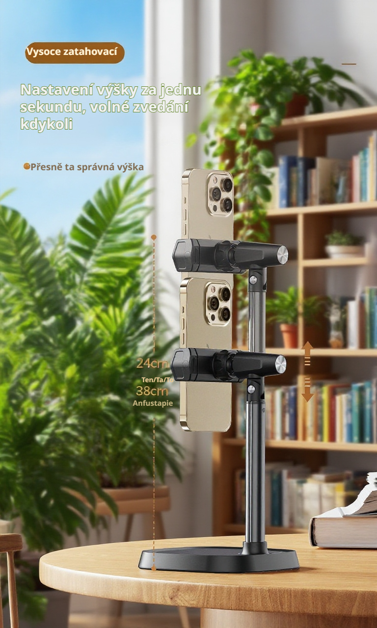 Držák na mobil s otočným mechanismem 360°