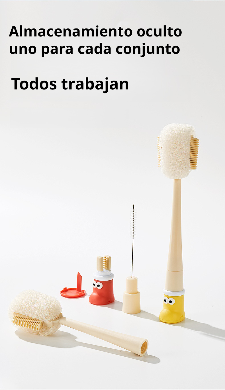 Cepillo ergonómico y resistente para botellas reutilizables