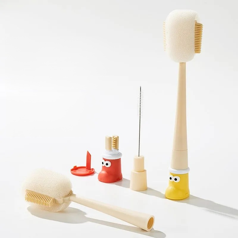 오인원 긴 손잡이 젖병 청소 스펀지 브러쉬 가정용 청소 다용도 컵솔 텀블러 뚜껑 브러쉬