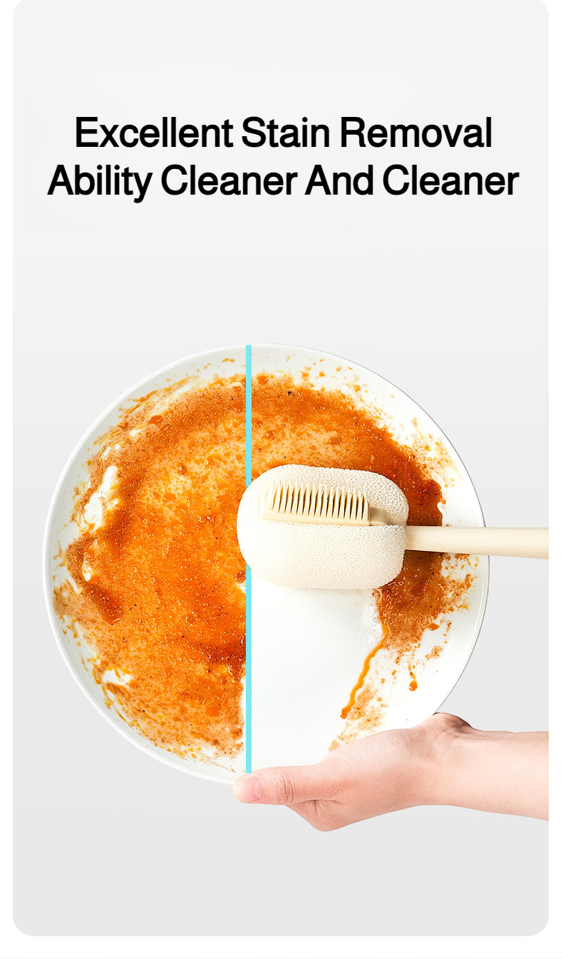 Deep cleaning narrow bottles with sponge brush