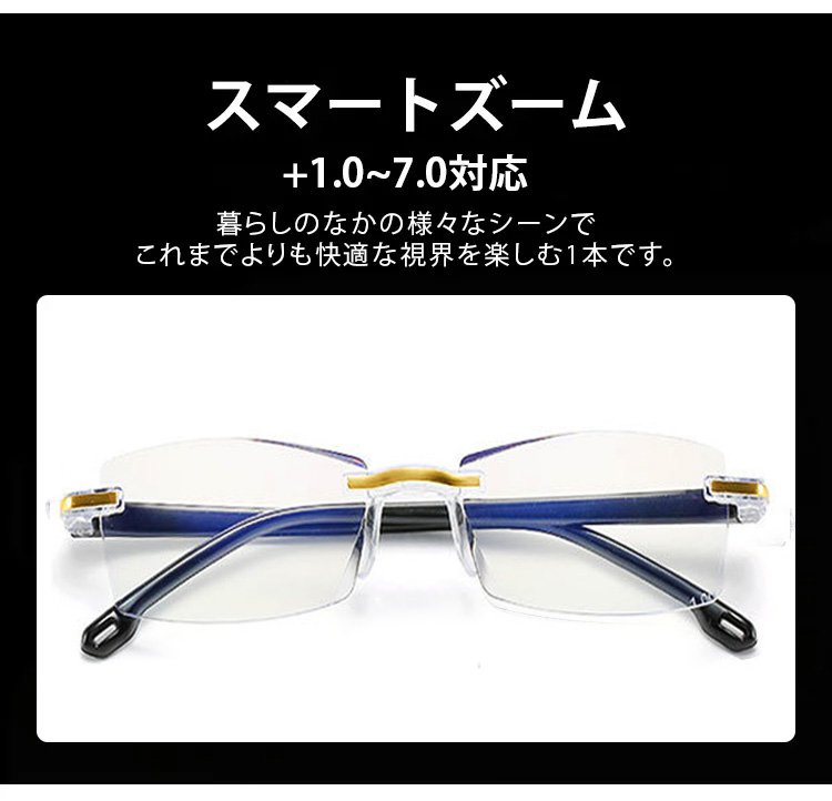 読書中のシニアグラス使用イメージ