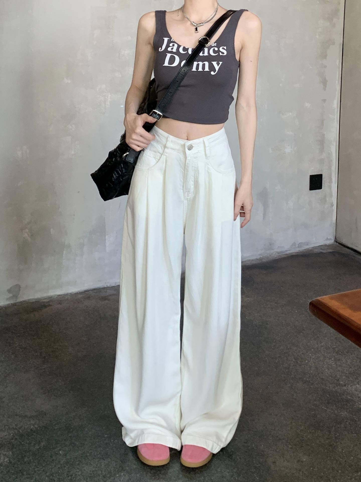 多機能ポケット付きホワイトパンツ