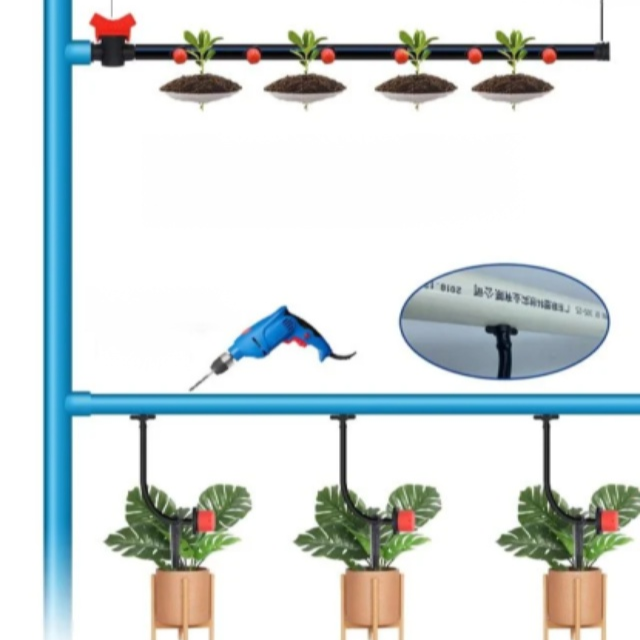 Einstellbarer Durchfluss-Tropfbewässerungsstrahler für den Garten