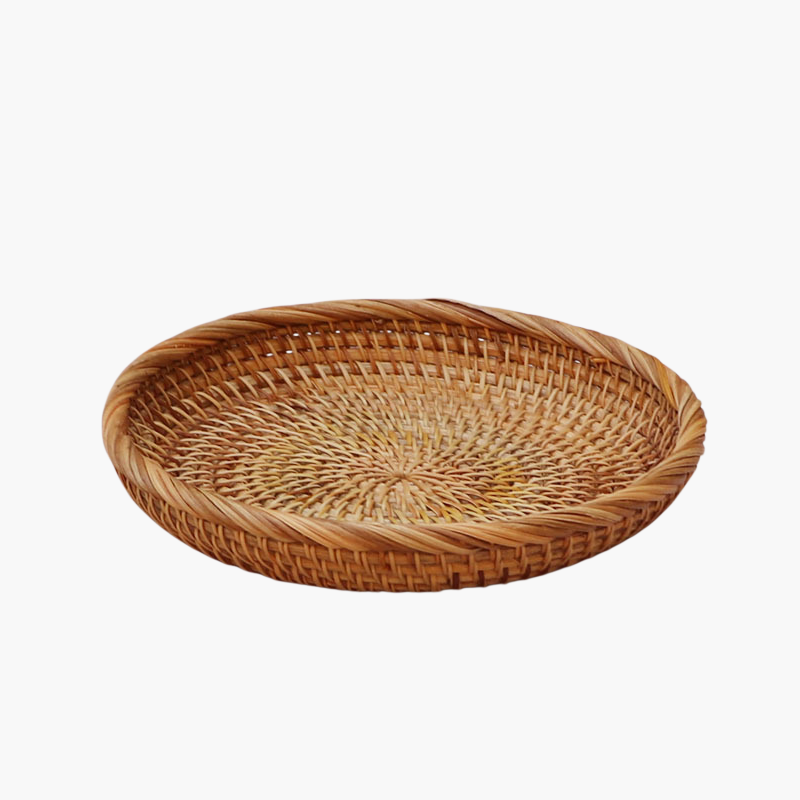 라탄 과일 접시