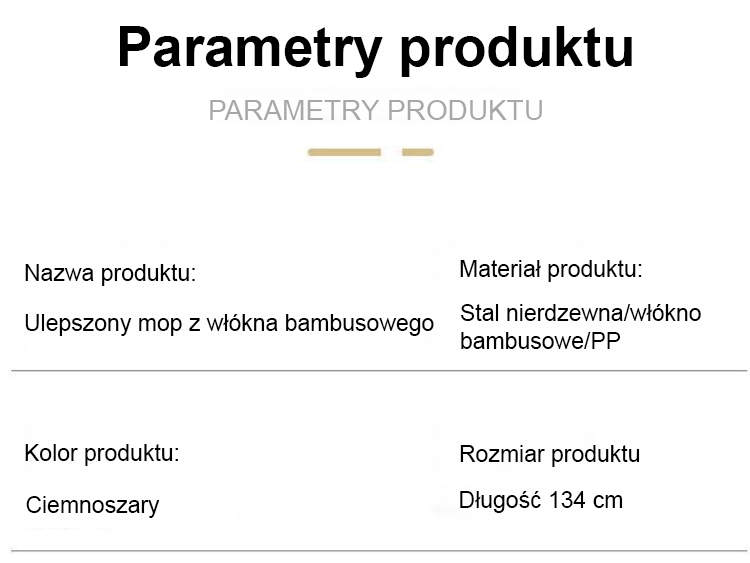 Praktyczny mop bambusowy do domu