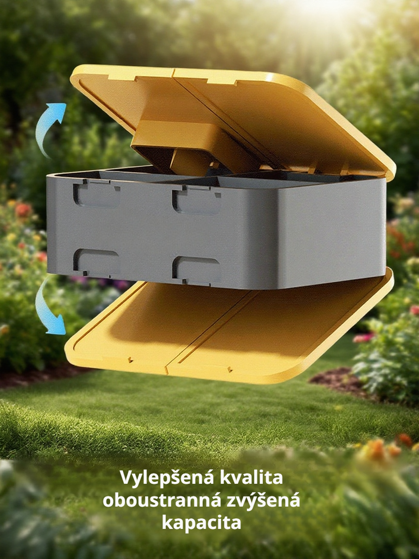 Dvojitý kráječ na tablety s týdenním dávkovačem léků