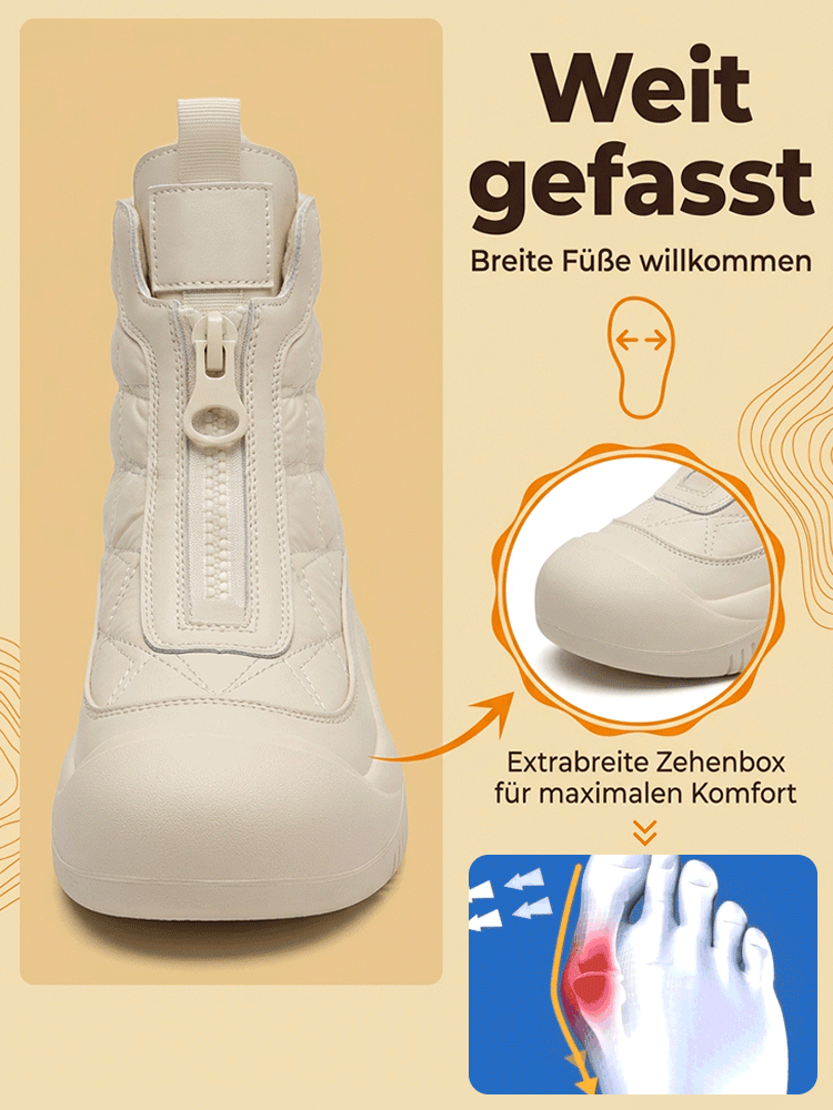 Gepolsterte Stiefel aus verdicktem Leder