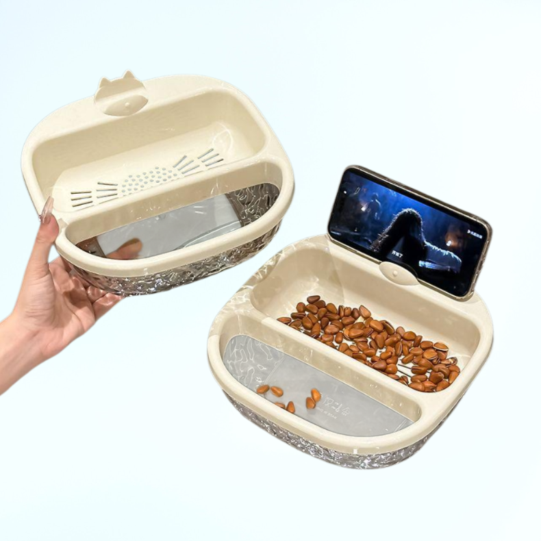 간식 건과류 상자 이중 배수 바구니