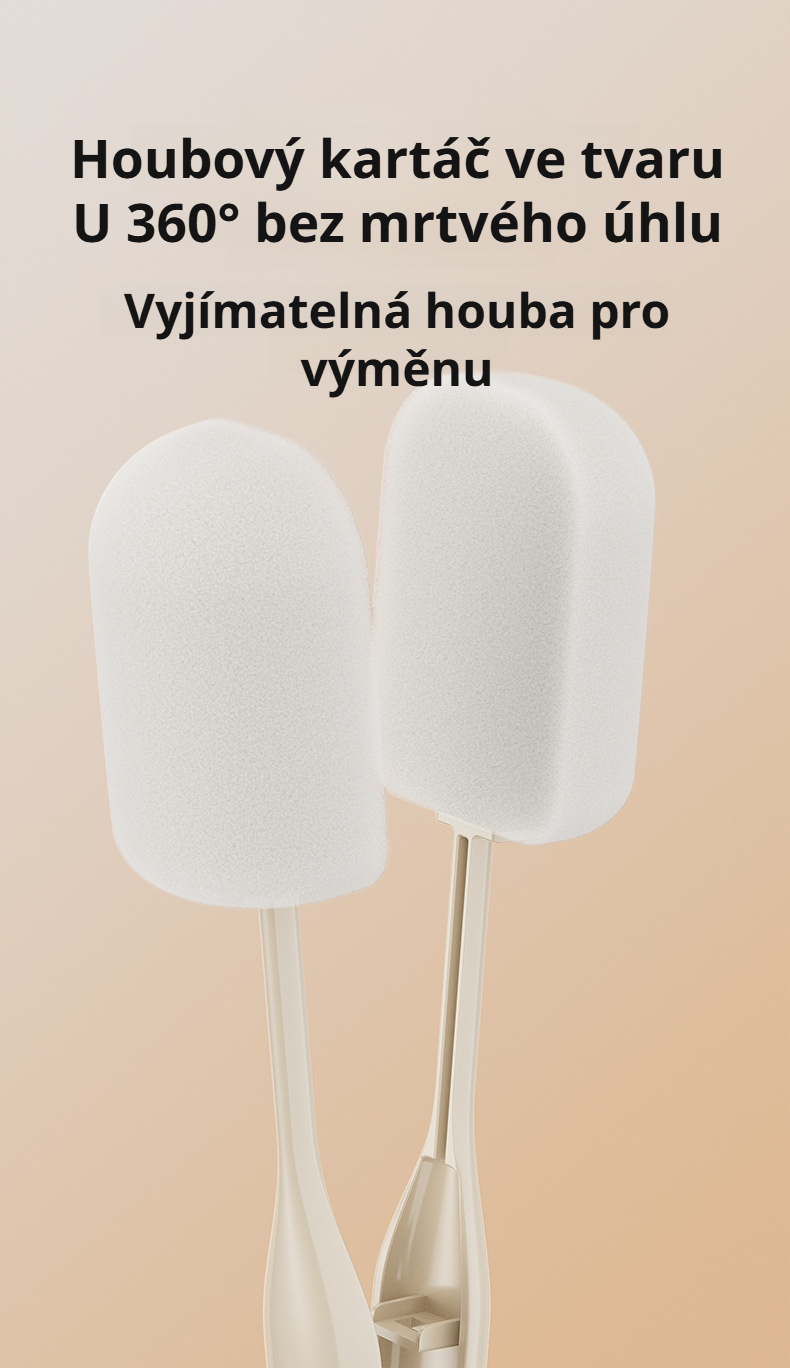 Kartáč se speciální hlavicí pro důkladné mytí