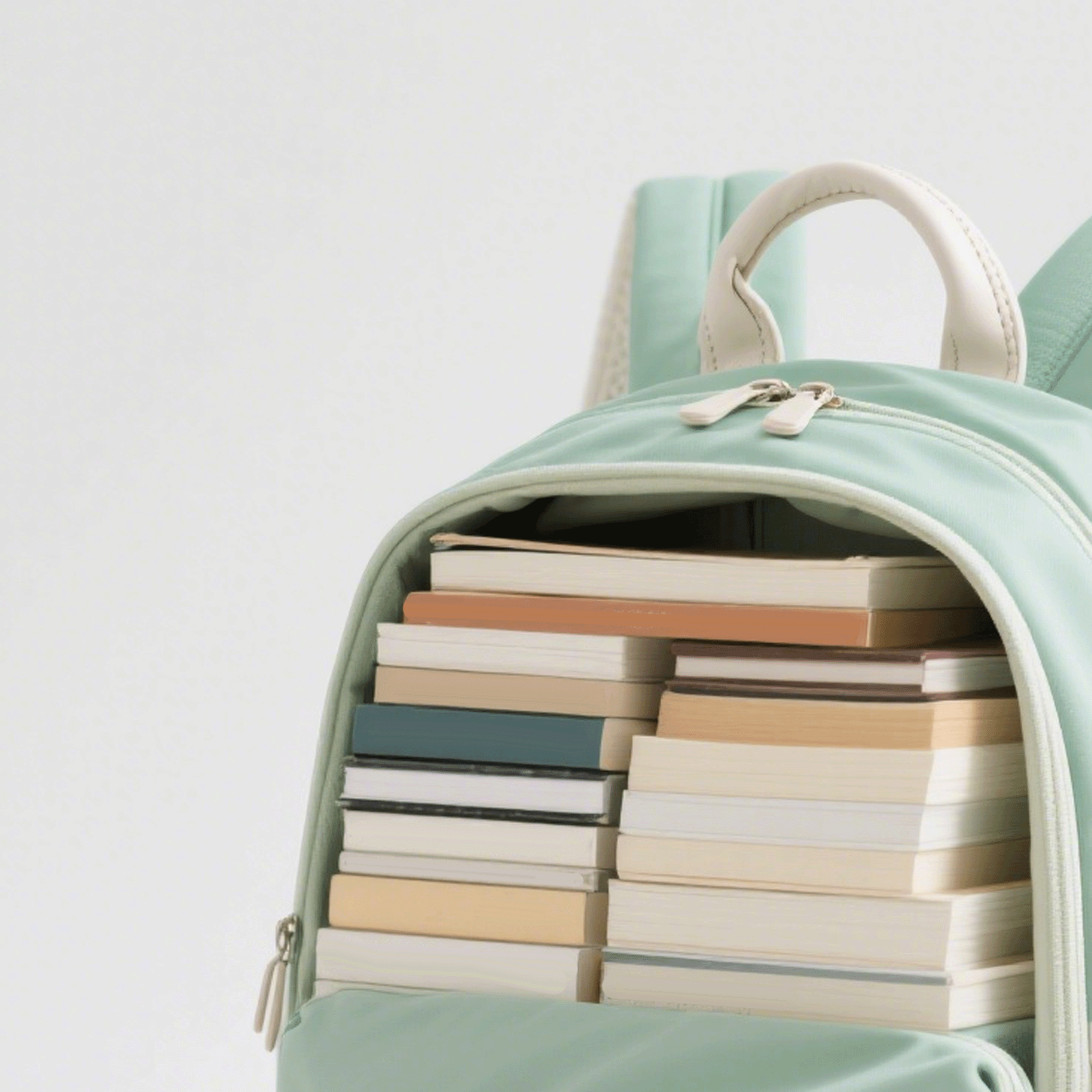 Detalle de las correas acolchadas de la mochila ergonómica