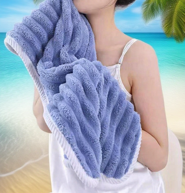 旅行攜帶珊瑚絨柔軟加厚毛巾