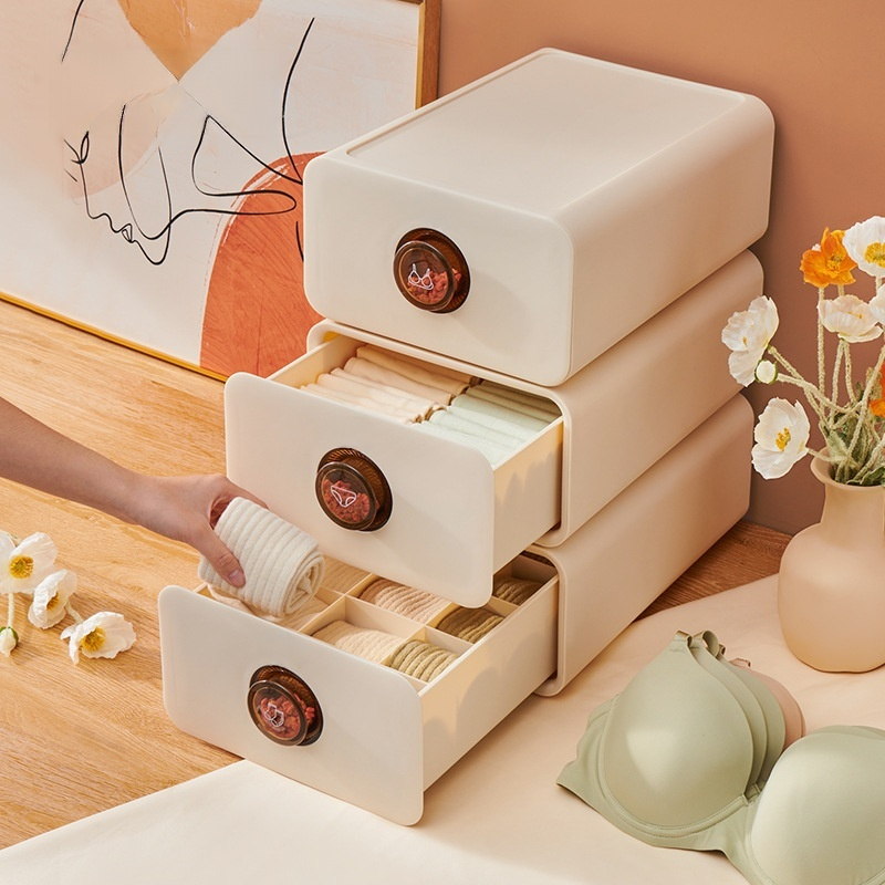 가정용 속옷 수납함 서랍형 트리플 정리함 진드기 밀착 의류 수납 칸막이 디퓨저 팬티 양말 수납함