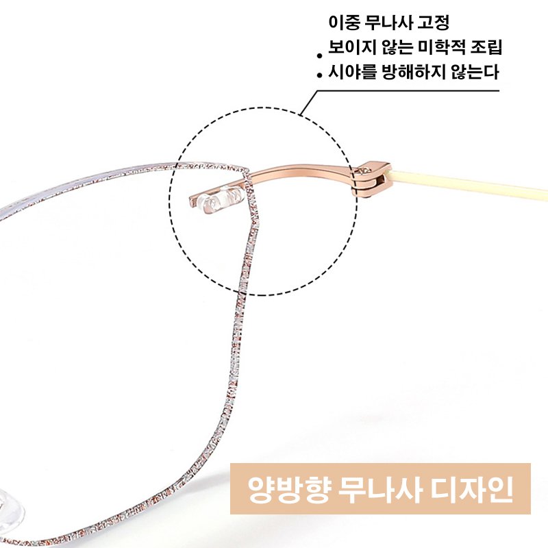 Eterlens 초경량 돋보기 안경 블루라이트 차단 여성 중노년 고화질 패션 안경