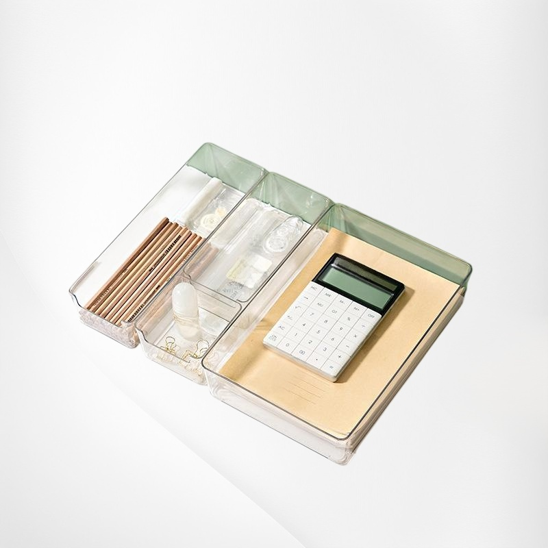 キッチン用仕切り付き引き出し収納ケース 日本風デザイン