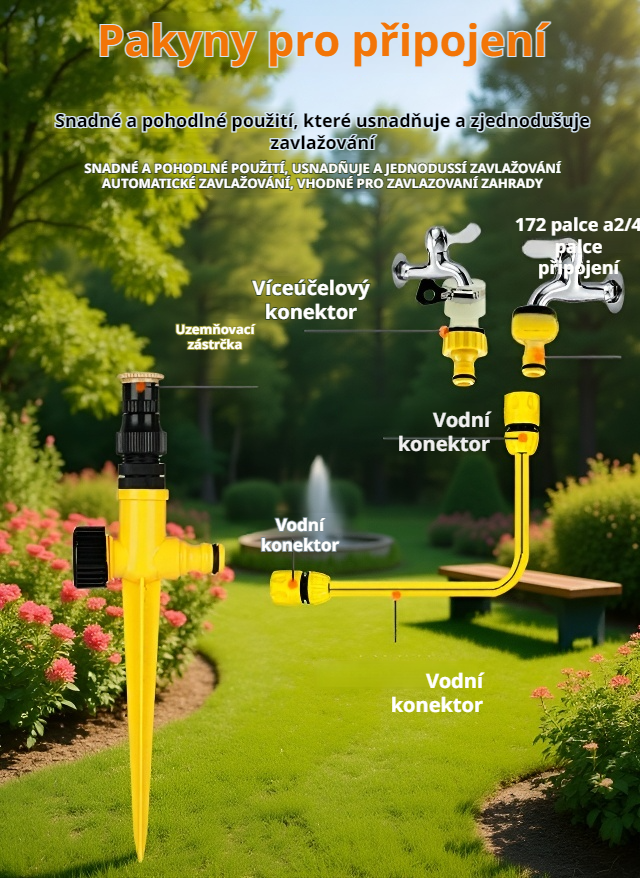 Detailní pohled na automatický zavlažovač