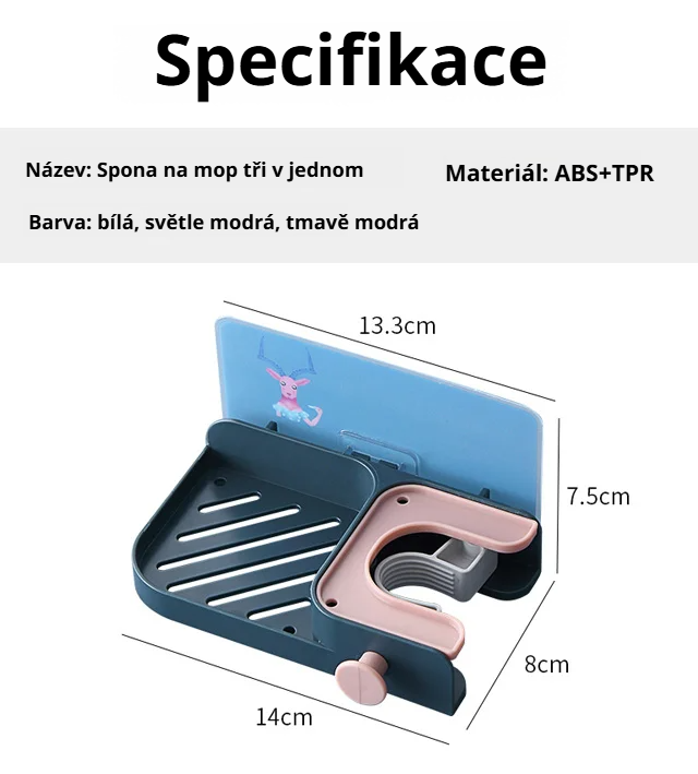 Praktické využití držáku na smeták a mop