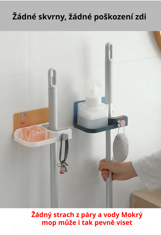 Pevný úchyt na mop a smeták