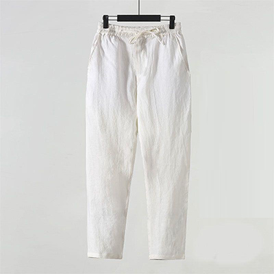 남자 여름 얇은 린넨 캐주얼 9부 팬츠 상세 이미지