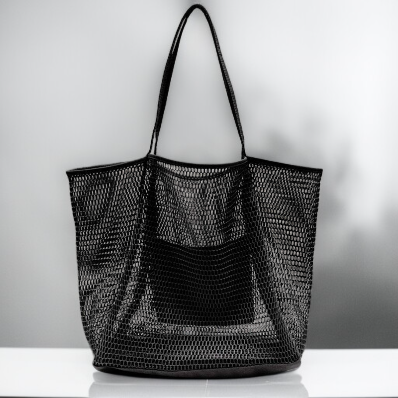 طوي حقيبة يد شبكة كبيرة الحجم