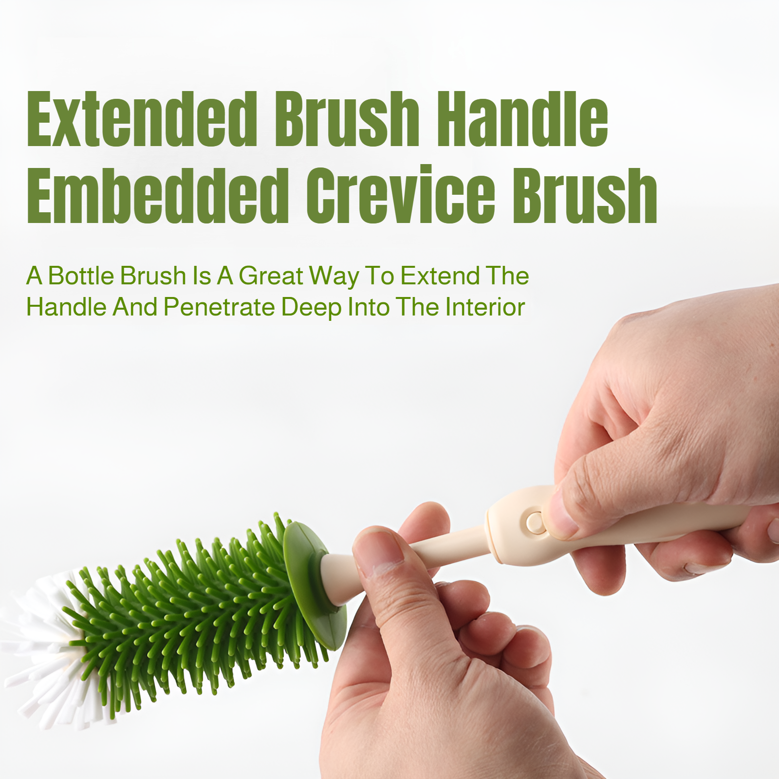New liquid storage bottle brush multifunctional silicone nylon brush gap nipple long handle cleaning