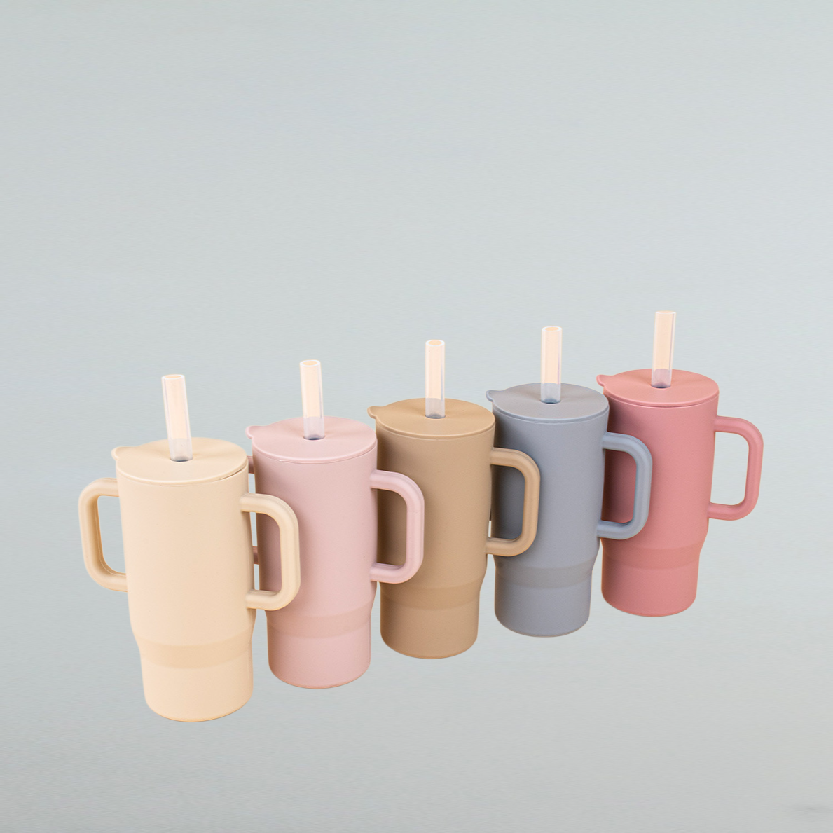 幼児用ウォーターカップ（ハンドル付き）、落下防止・漏れ防止トレーニングストローカップ、食品グレードシリコン製直接飲用カップ、子供用学習用飲用カップ