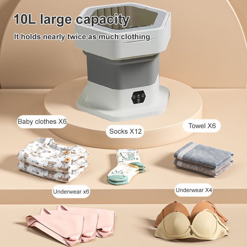 [Ten-Year Warranty Free Replacement] Foldable Washer and Dryer Combo