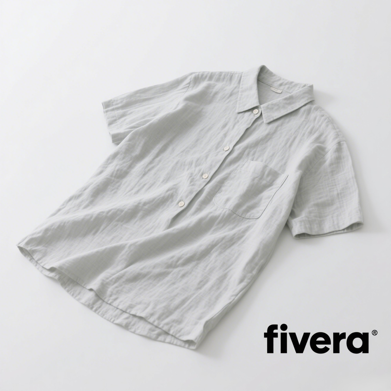 라이트 럭셔리 캐주얼 빈티지 반팔 셔츠