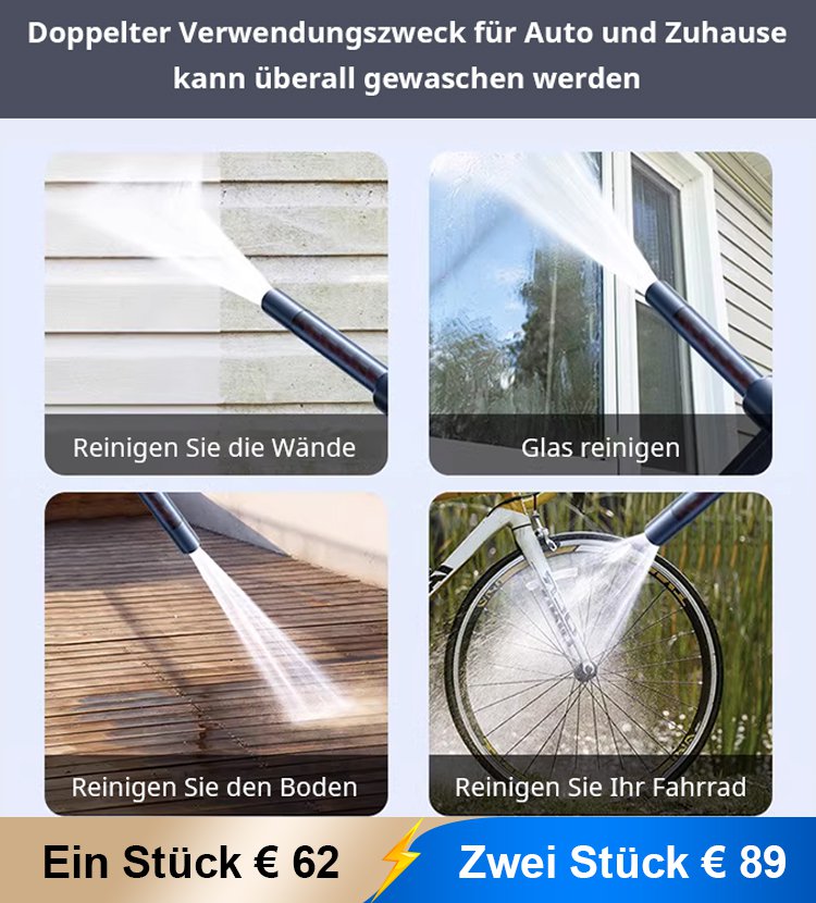 Tragbare Hochdruck-Autowaschwasserpistole