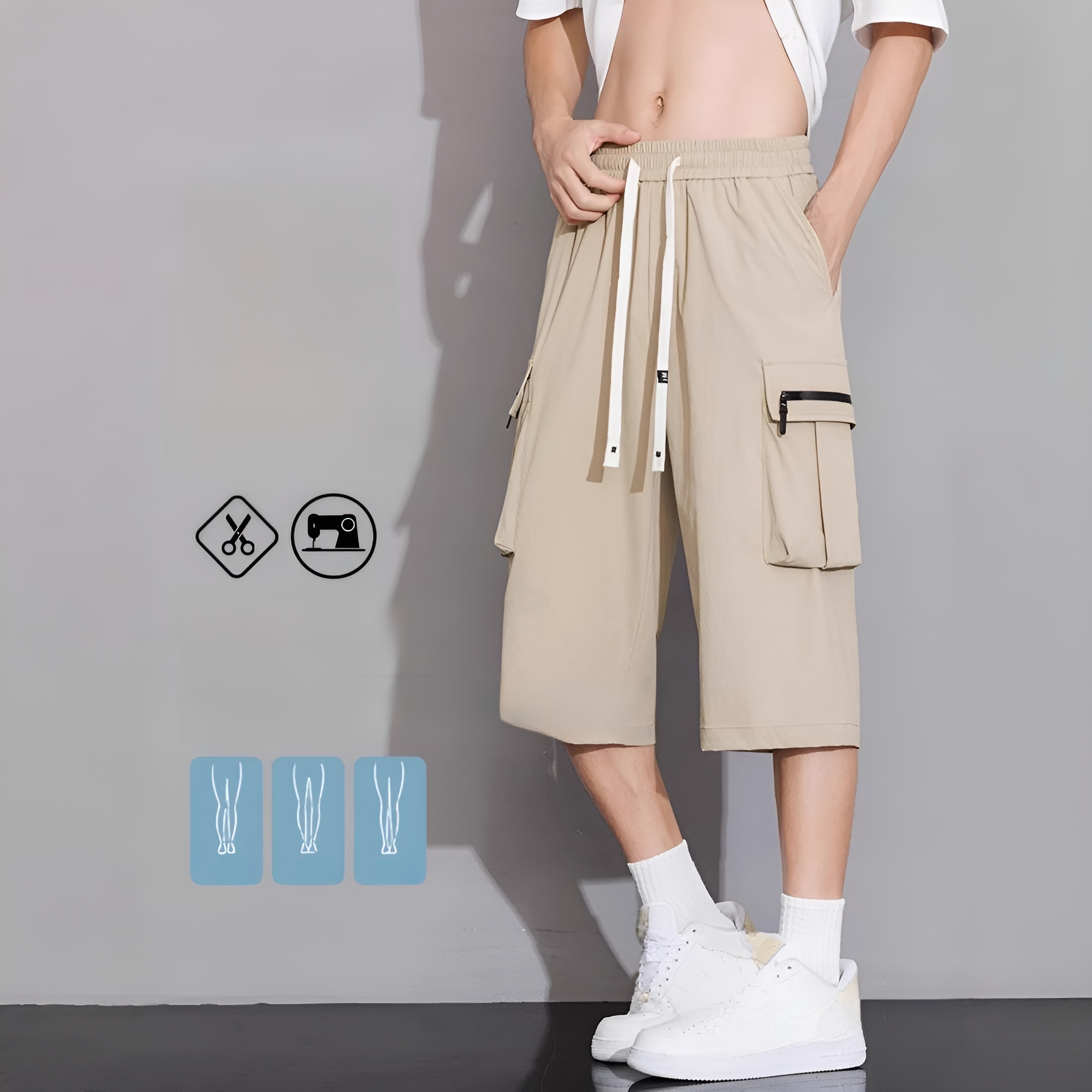 Shorts homme style américain, ensemble de 7 pièces