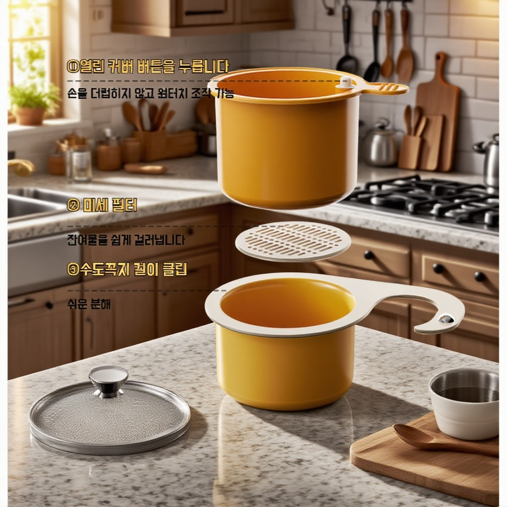 사용 중인 싱크대 걸이식 바구니