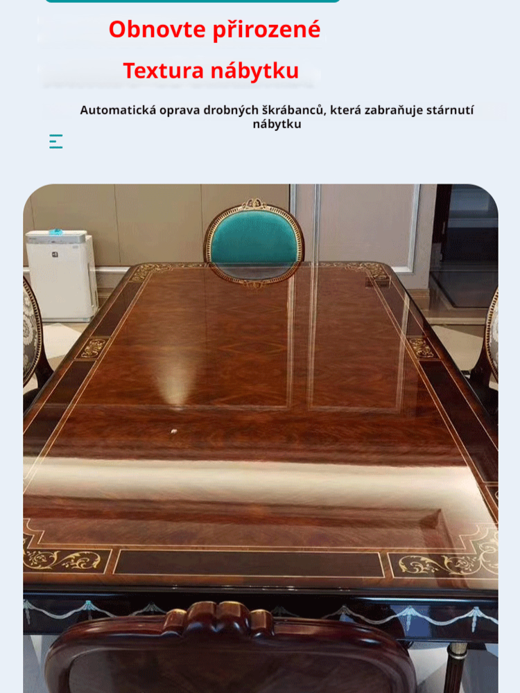 Fireproof and anti-scalding transparent furniture protective film