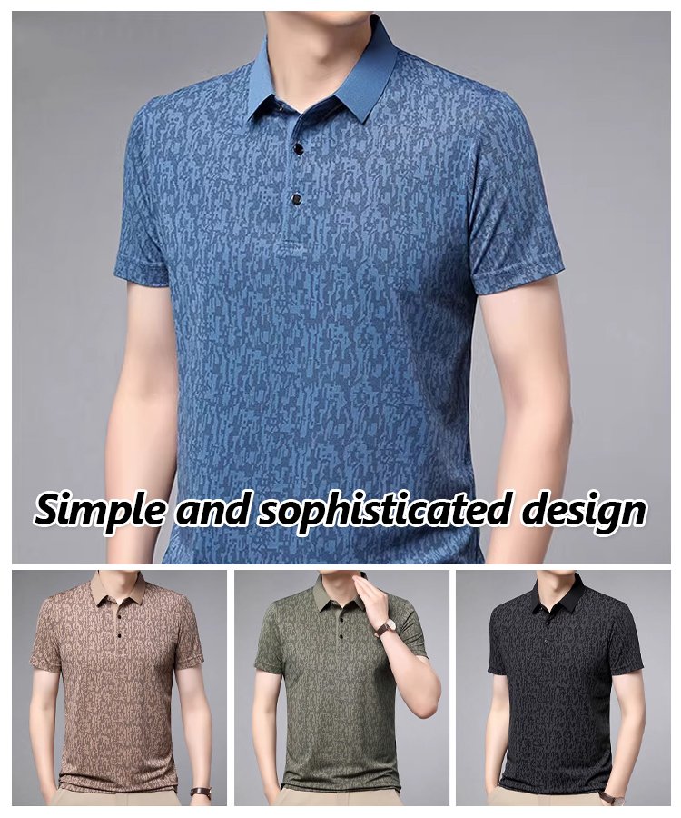 Summer men's solid color fashionable and comfortable short sleeves