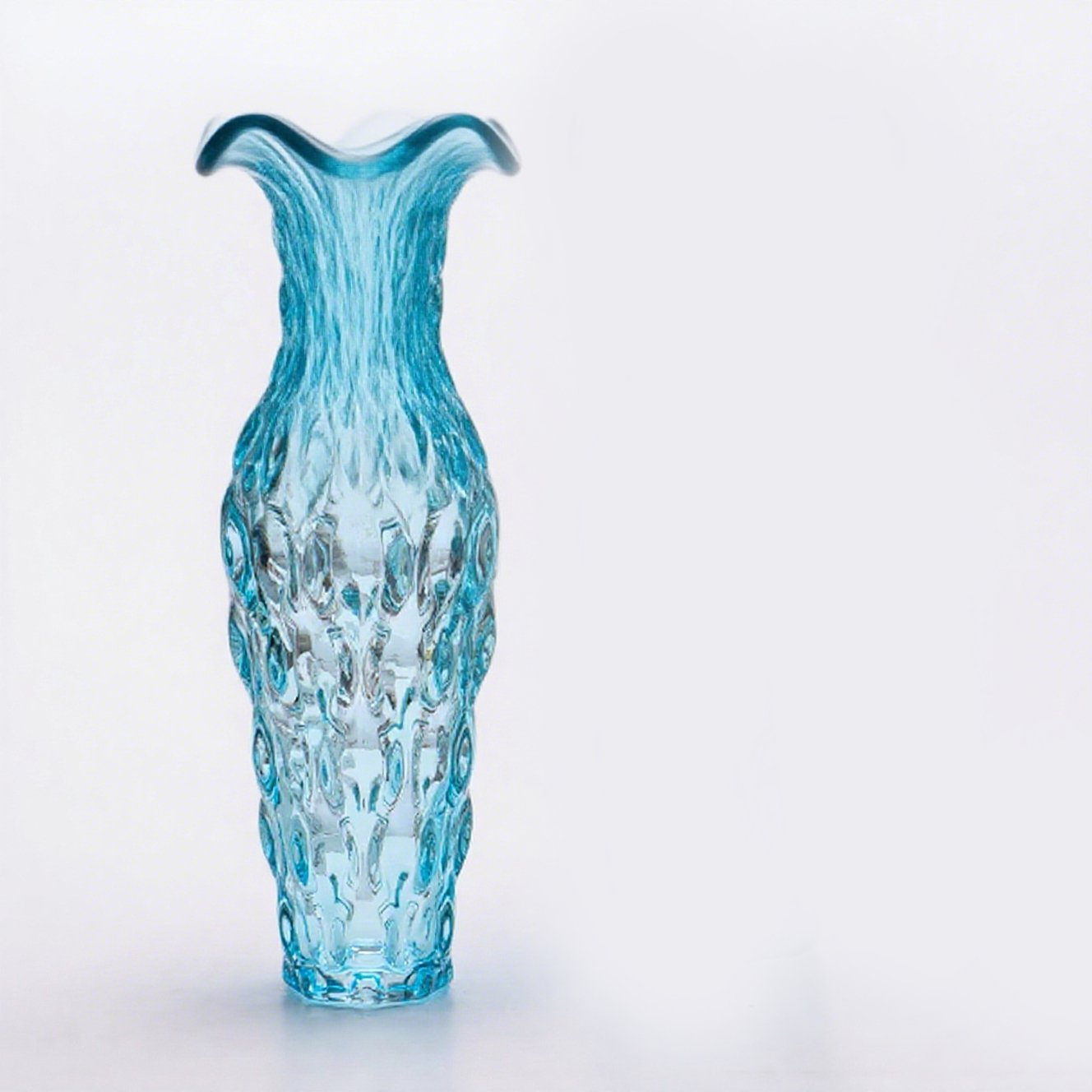 Nádherná křišťálová váza v barvě jezerní modři (balení 2 kusů)